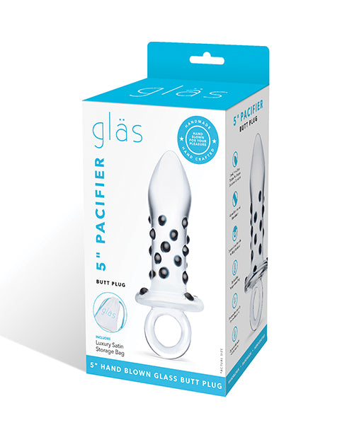 Electric GLAS-88 Glas Pacifier Glass Butt Plug, Glass, Clear