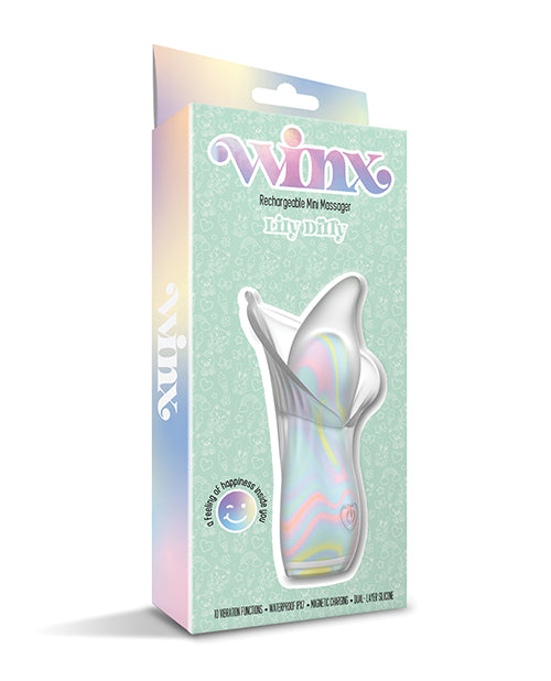 WINX Lily Dilly Squishy Silicone Vibrator, Multi-Color, Rechargeable