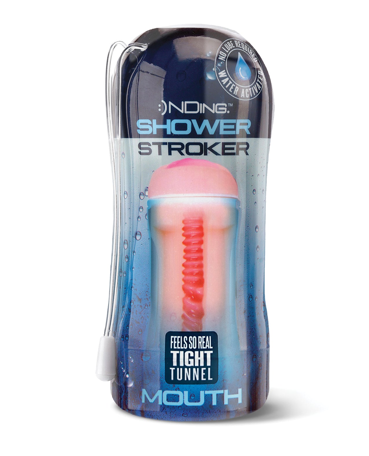 Global Novelties 3010001 Shower Stroker, Ribbed TPR Water-Activated