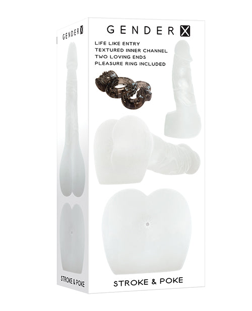Evolved GX-MS-9376-2 Gender X Stroke & Poke, TPE, 7.87" H