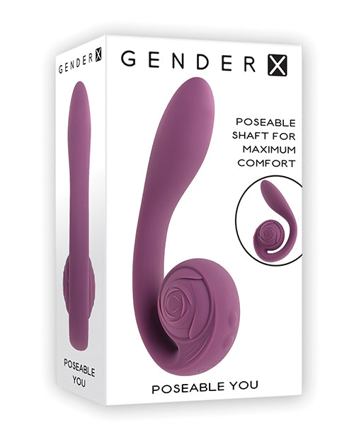 Evolved GX-RS-2864-2 Gender X Poseable You, Teal Silicone Vibrator