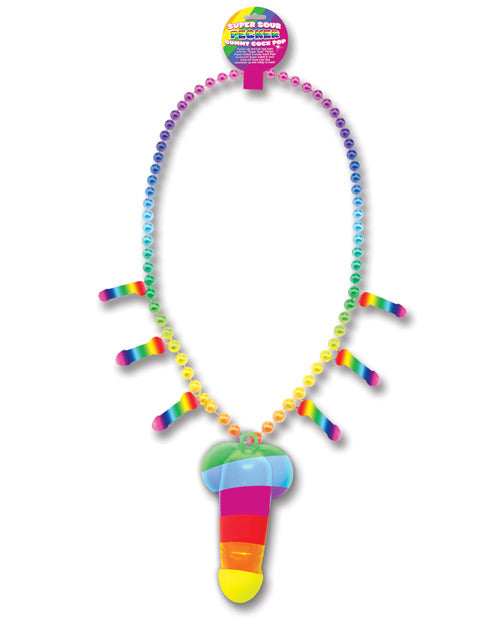 Hott Products HP-2970 Rainbow Pecker Party Whistle Necklace, Plastic