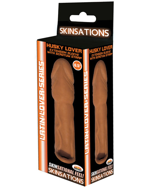Hott Products Skinsations Latin Lover Extension Sleeve, Pulsating, Brown