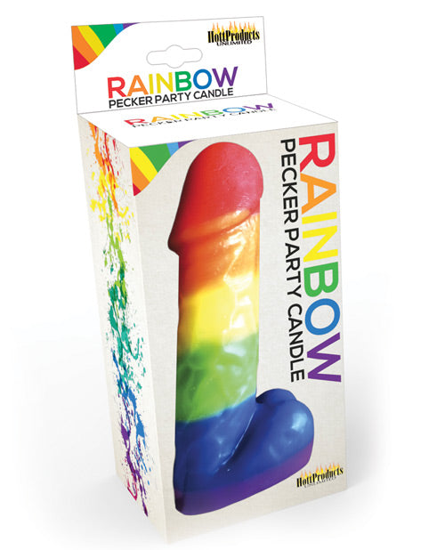 Hott Products HP-3144 Rainbow Pecker Pride Party Candle