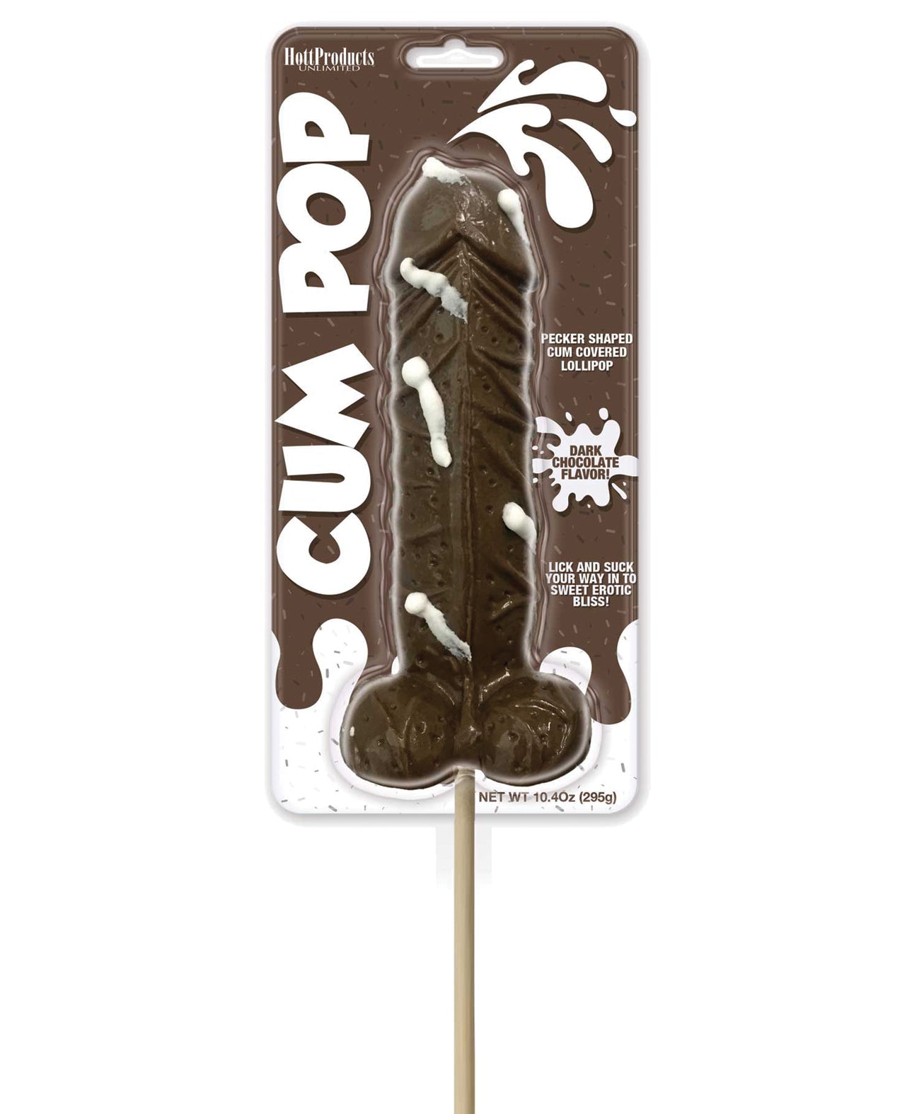 Hott Products HP-3236 Pecker Shaped Chocolate Lollipops, Dark Chocolate