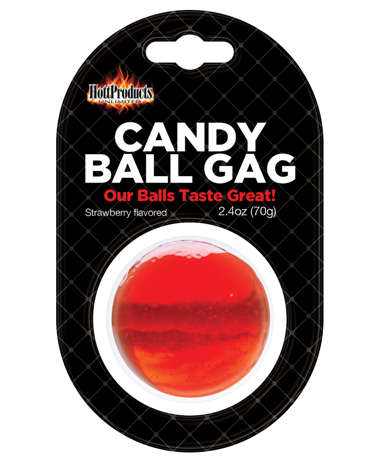 Hott Products HP-3256 Candy Ball Gag, Strawberry Flavor