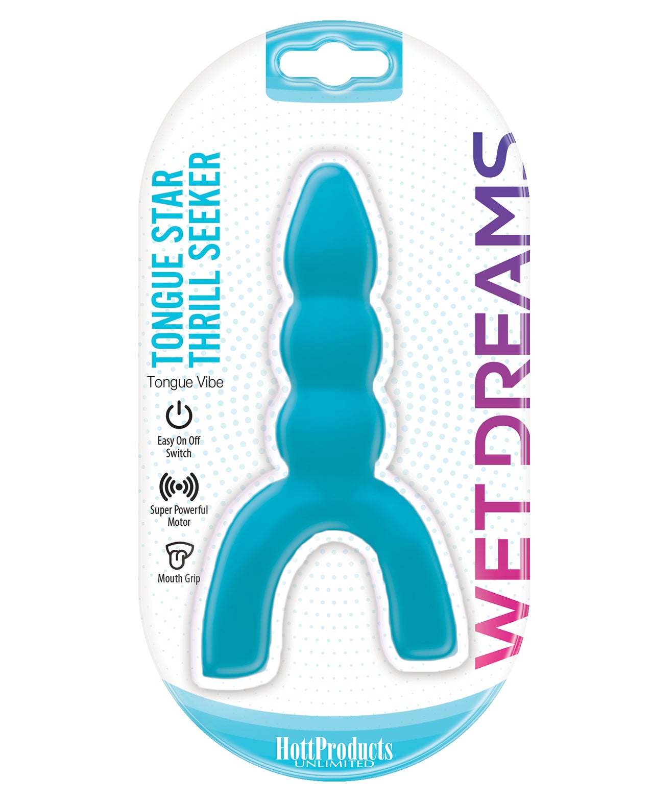 Hott Products HP-3271 Tongue Vibe, Blue, Rubber