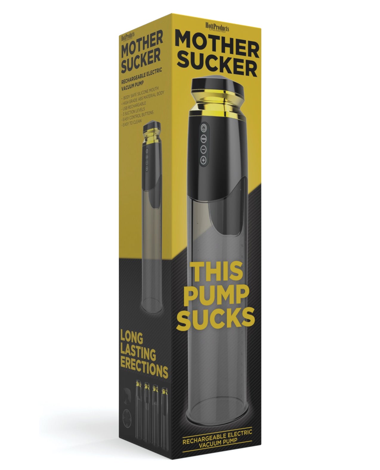 Hott Products Rechargeable Vacuum Penis Pump, Vibrating & USB
