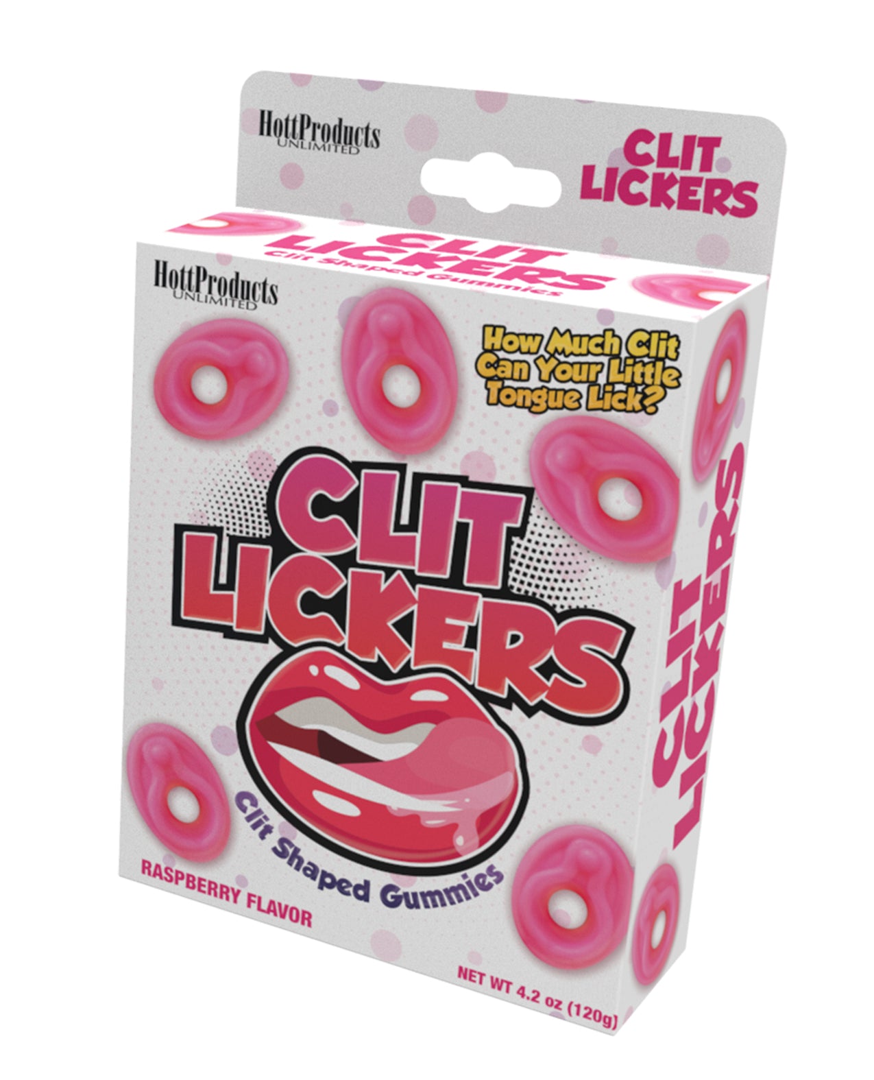 Hott Products HP-3317 Clit Lickers Clit Shaped Gummies, Raspberry, 25pc