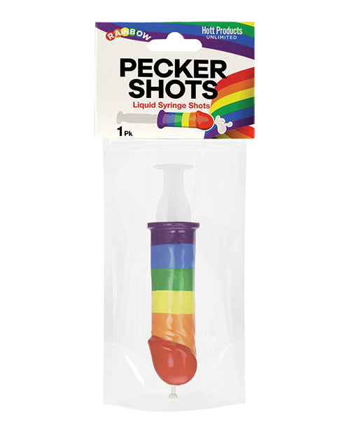 Hott Products HP-3467 Pecker Shot Syringe, Rainbow Plastic