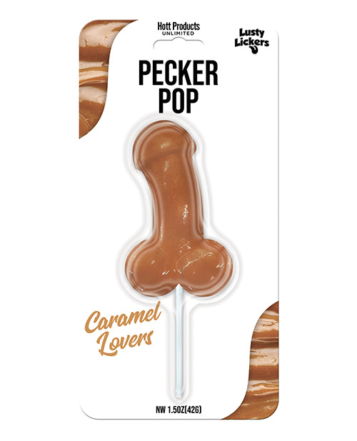 Hott Products HP-3526 Lusty Lickers Penis Pop, Caramel Flavored Candy