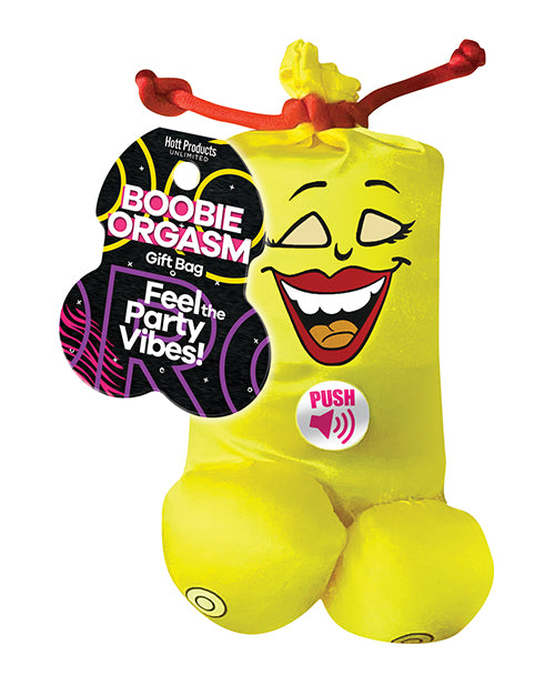 Hott Products Boobie Orgasm Gift Bag, Yellow – Hilarious Party Gag