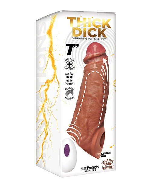 Hott Products HP-3762 Skinsations Thick Dick Vibrating Sleeve - 2.5 Inch