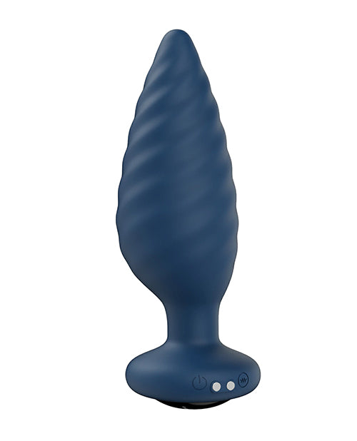 Honey Play AP-39-945BLU Noah Rotating Butt Plug, Navy