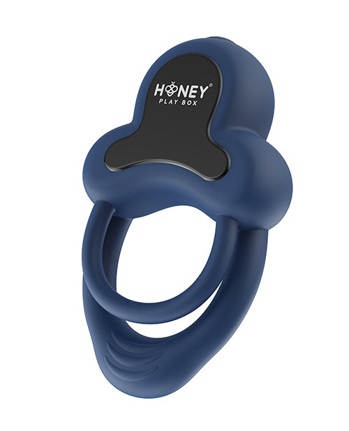 Honey Play B CR-35-973BLU Anello Vibrating Double Cock Ring, Blue
