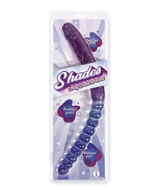 Icon Brands, Inc IC1307 Shades Jelly Gradient Double Dong, Blue/Violet TPR