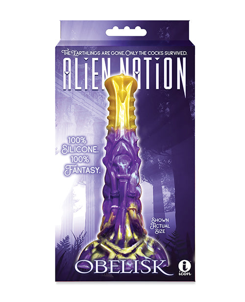 Icon Brands Alien Nation Obelisk Silicone Dildo, 100% Body-Safe