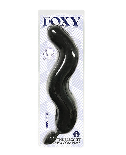 Icon Brands, Inc IC1402 Foxy Fox Tail Silicone Butt Plug, Black