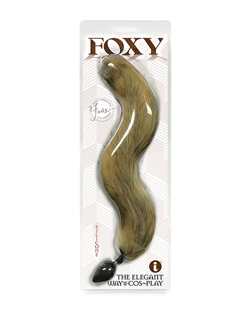Icon Brands, Inc IC1403 Foxy Fox Tail Butt Plug, Gold Silicone Faux Fur