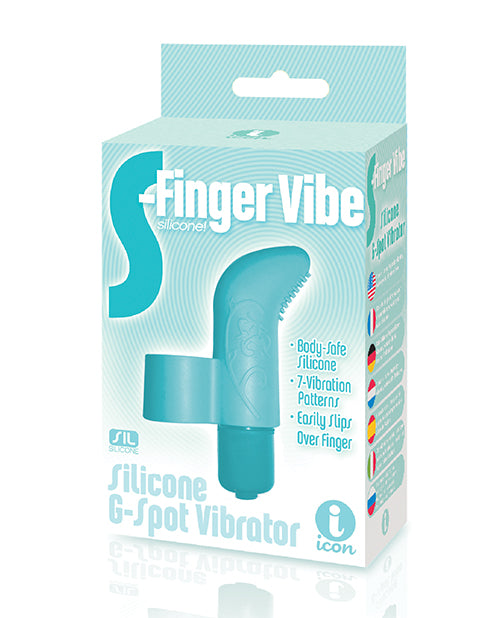 Icon Brands IC2659 The 9's S-Finger Vibe, Blue Silicone