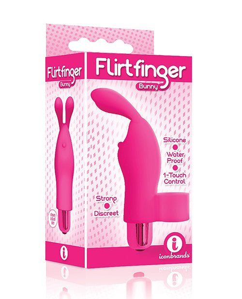Icon Brands, Inc IC2668 The 9's Flirtfinger Bunny - Pink, Silicone