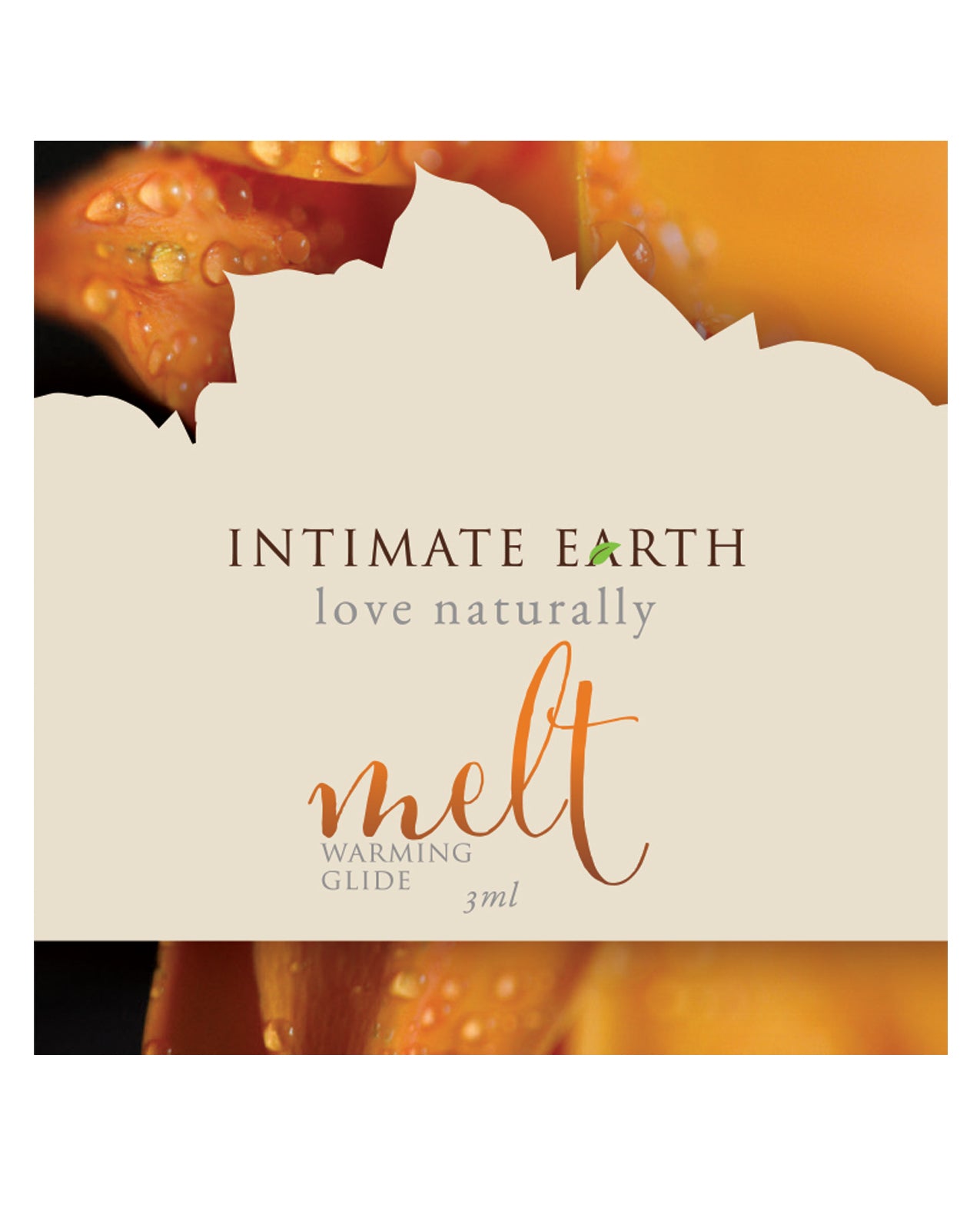 Intimate Earth Melt Warming Glide, 3ml Foil Packet – Menthol-Free, Vegan