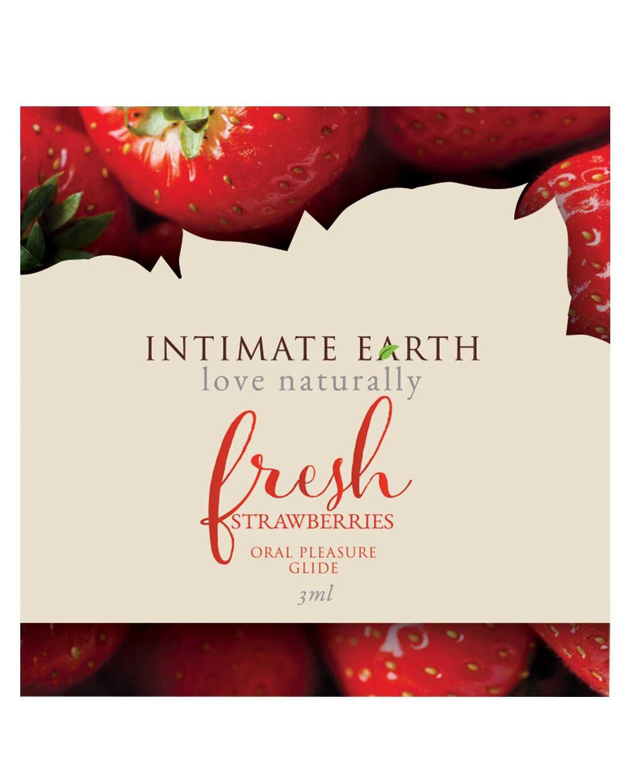 Intimate Earth 042F Lubricant Foil, 3ml Fresh Strawberries