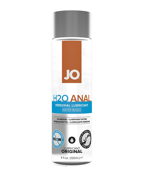 System JO H2O Anal Original Lubricant, 4 fl oz – Water-Based & Toy Friendly