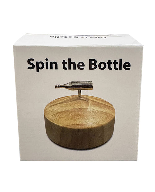 Kheper games BG.A42 Spin The Bottle, Silver/Wood Base