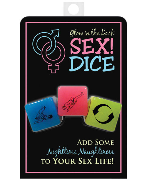 Kheper Games BG.R126 Glow in the Dark Sex Dice Game, Set of 3