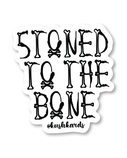 Kush Kards Stoned to the Bone Kush Sticker, Pack of 3