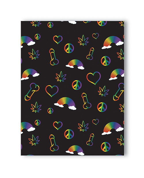 Kush Kards NK-RAINBOWPENIS Rainbow Penis Naughty Greeting Card, A2 Size