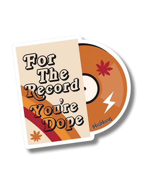 Kush Kards For the Record Sticker, Pack of 3