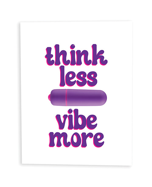 Kush Kards NV-THINKLESS Think Less Vibe More Naughty Greeting Card w/ Vibrator