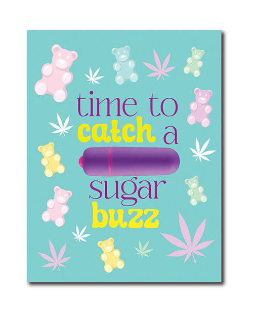 Kush Kards 420 Foreplay Sugar Buzz Greeting Card with Rock Candy Vibrator