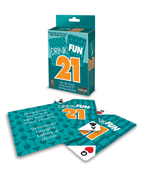 Little Genie and Candyprints BG.075 Drink Fun 21 Card Game, Black Cardboard