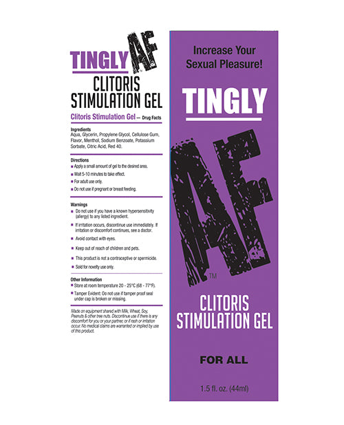 Little Genie and Candyprints Tingly AF Clitoral Stimulation Gel, 1.5 oz