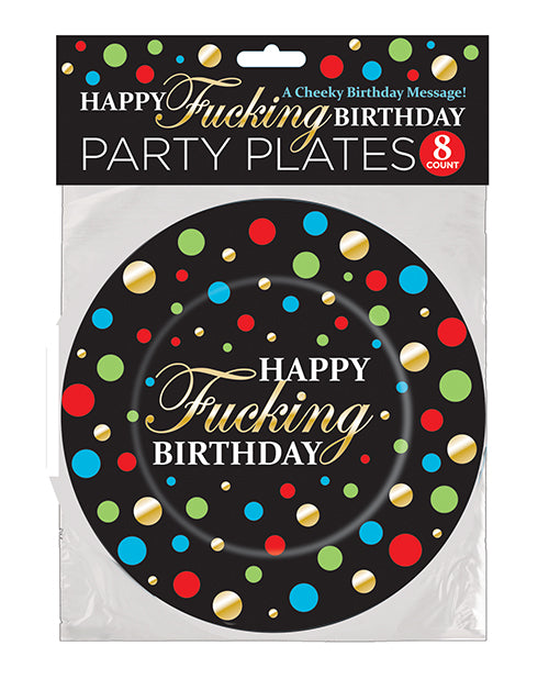 Little Genie & Candyprints CP.1050 Happy Birthday Plates, 7.5", Pack of 8