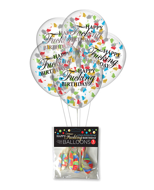 Little Genie and Candyprints CP.1052 Happy Birthday Confetti Balloons, 11-inch
