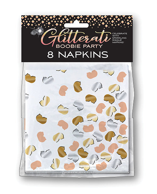 Little Genie and Candyprints CP.1071 Glitterati Boobie Party Napkins, Pack of 8