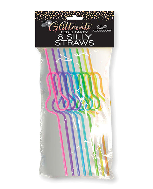 Little Genie and Candyprints CP.1103 Glitterati Silly Straws, Set of 8