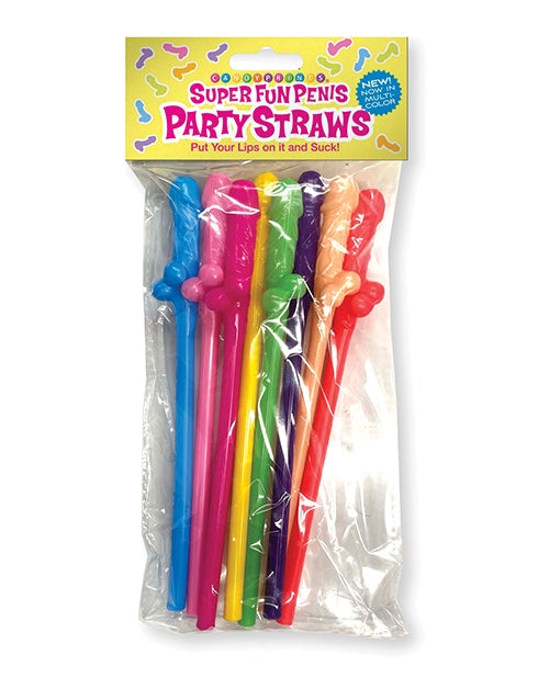 Little Genie and Candyprints CP.1111 Super Fun Penis Straws, Pack of 8