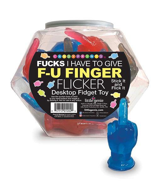 Little Genie and Candyprints Middle Finger Flickers Fidget Toy, 3.5 Inch