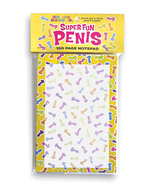 Little Genie and Candyprints CP.1225 Penis Notepad, 100 Sheets