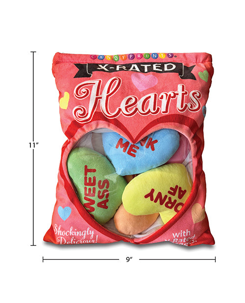Little Genie and Candyprints X-Rated Valentines Plushy Pillow Set, Multi-Color