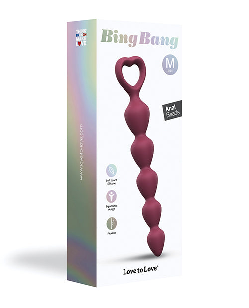 Lovely Planet/Dorcel Bing Bang Anal Beads, Silicone, Fuchsia, Graduated Sizes