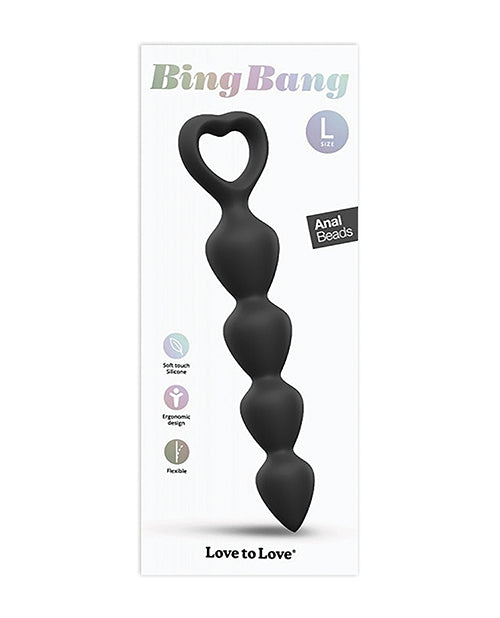 Lovely planet 6032459 Bing Bang Anal Bead, Black Onyx, Large