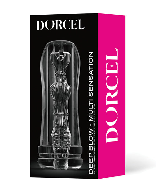 Dorcel 6072929 Deep Blow Multi Sensation Sleeve, Clear TPE, 6.46"