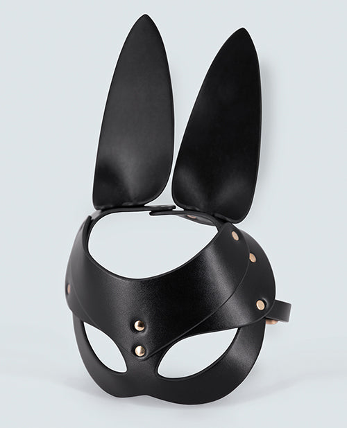 Male Power 805-466 Lust PU Leather Bunny Mask, Black