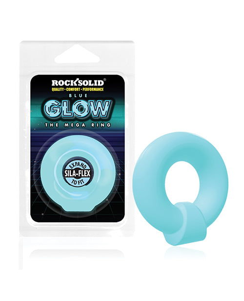 Doc Johnson 3700-39-CD Rock Solid Glow Mega Ring, Blue